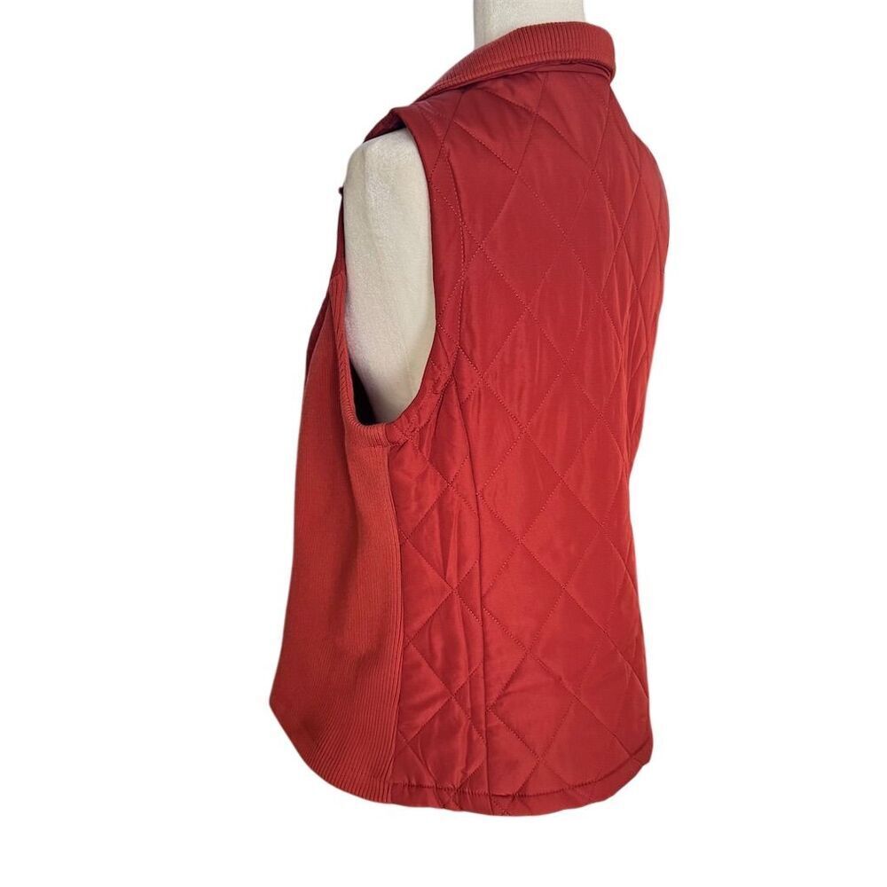 CJ Banks Quilted Vest Burnt Orange Size X/14W - Picture 4 of 9
